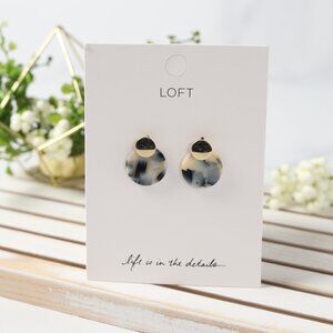 Beautiful Loft Earrings with Gold and Blue - NWT